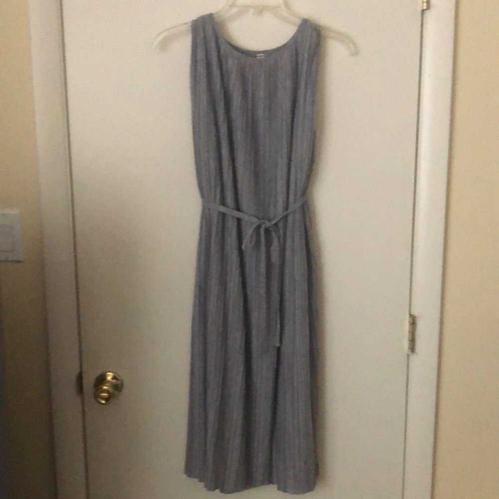 Light grey pleated dress from Uniqlo